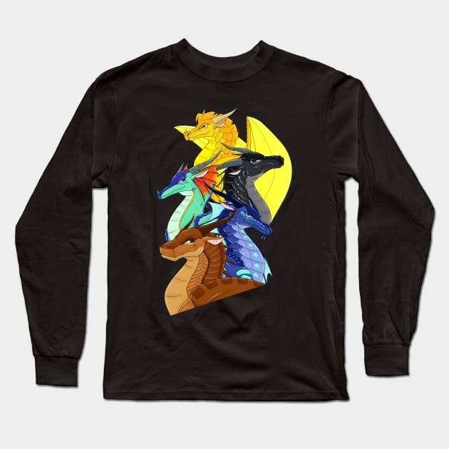 Dragonets of Destiny Long Sleeve T-Shirt by giratina13